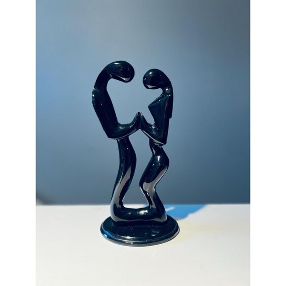 Forever Love – Black Marble Sculpture - 10” Tall - Picture 3 of 8